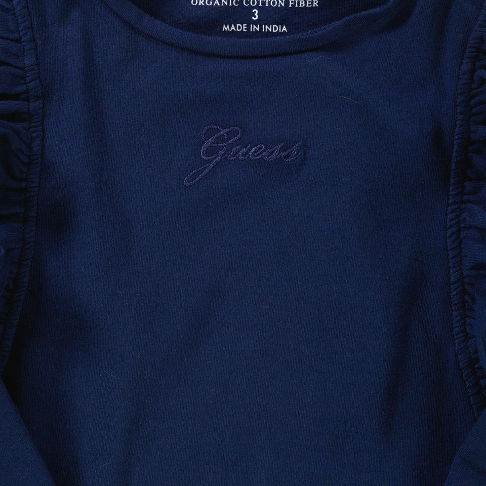Guess Kids Girls  T-Shirt Navy