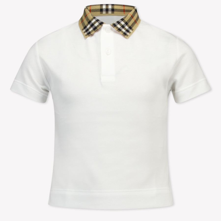Burberry Johane Boys Polo Shirt in White