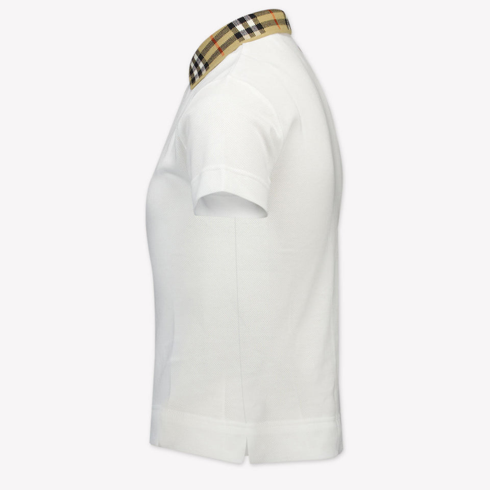 Burberry Johane Kinder Jongens Polo In Wit