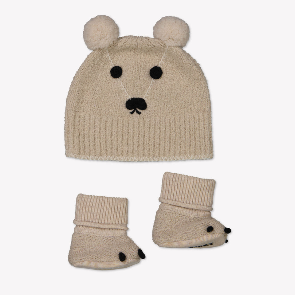 Burberry Baby Unisex Muts In Licht Beige