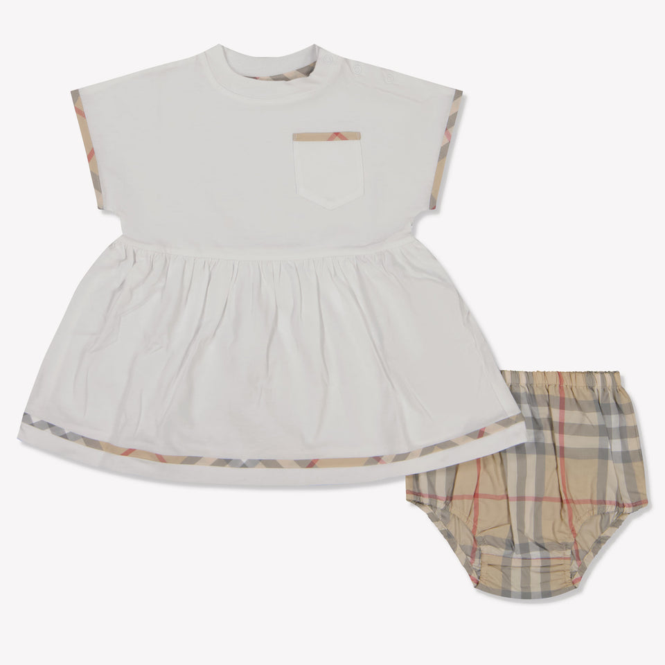 Burberry Lea Baby Meisjes Jurk In Wit