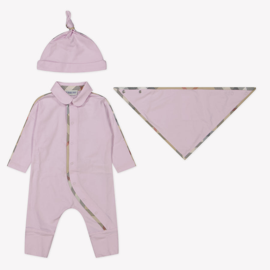 Burberry Baby Girls Romper in Light Pink