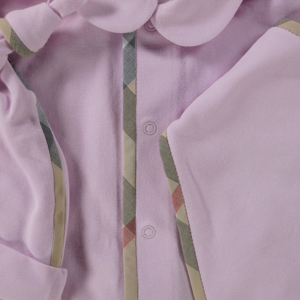 Burberry Baby Girls Playsuit  Light Pink
