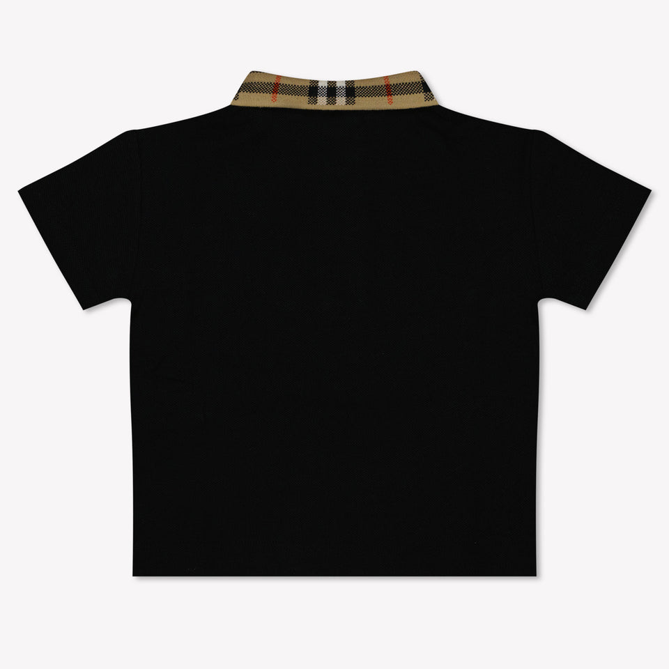 Burberry Baby Jongens Polo In Zwart