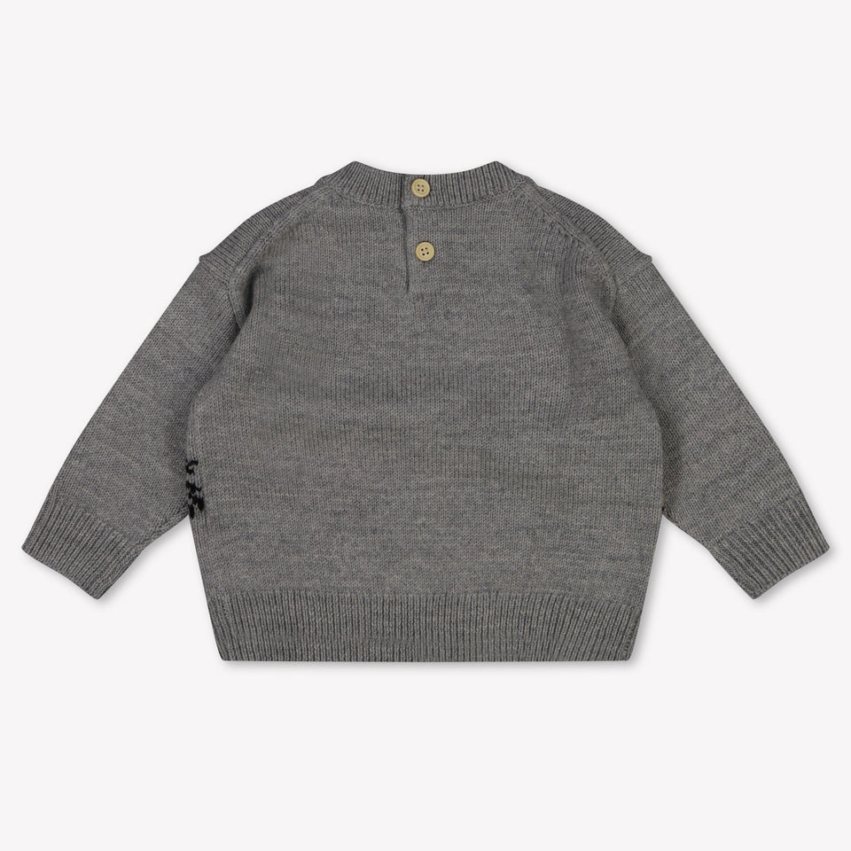 Burberry Baby Unisex Trui In Grijs