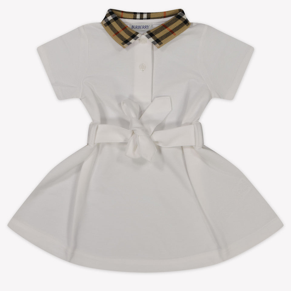 Burberry Astrid Baby Meisjes Jurk In Wit