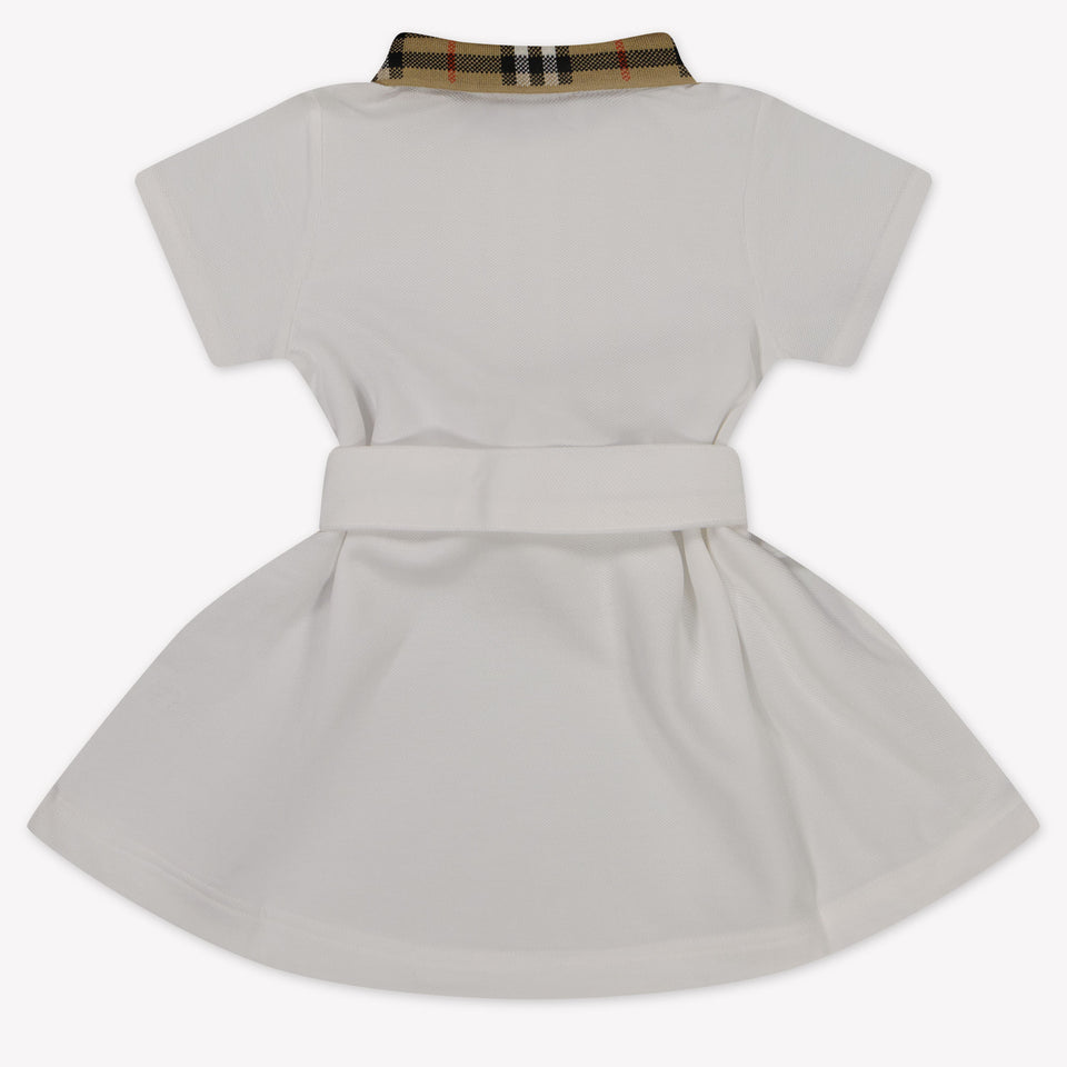 Burberry Astrid Baby Meisjes Jurk In Wit