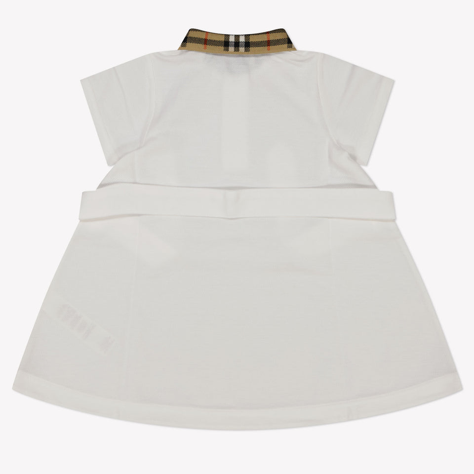 Burberry Astrid Baby Meisjes Jurk In Wit