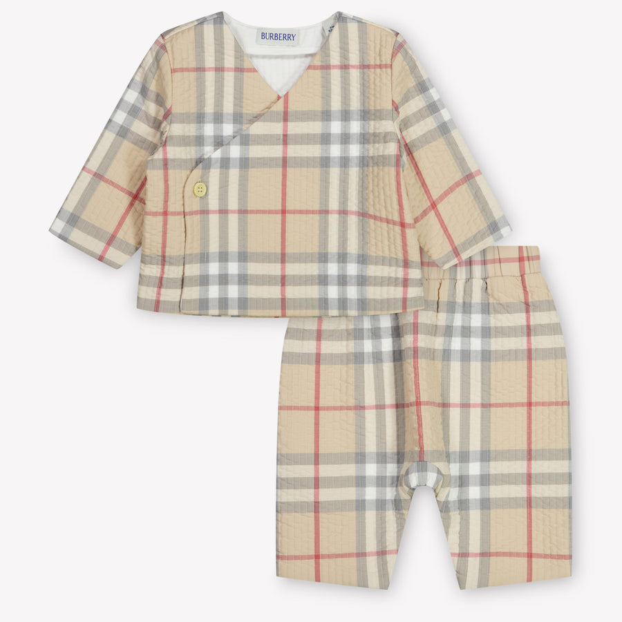 Burberry Baby Unisex Romper in Light Beige