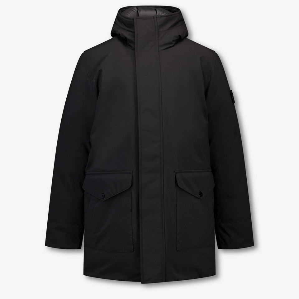 Stone Island Kinder Jongens Winterjas In Zwart