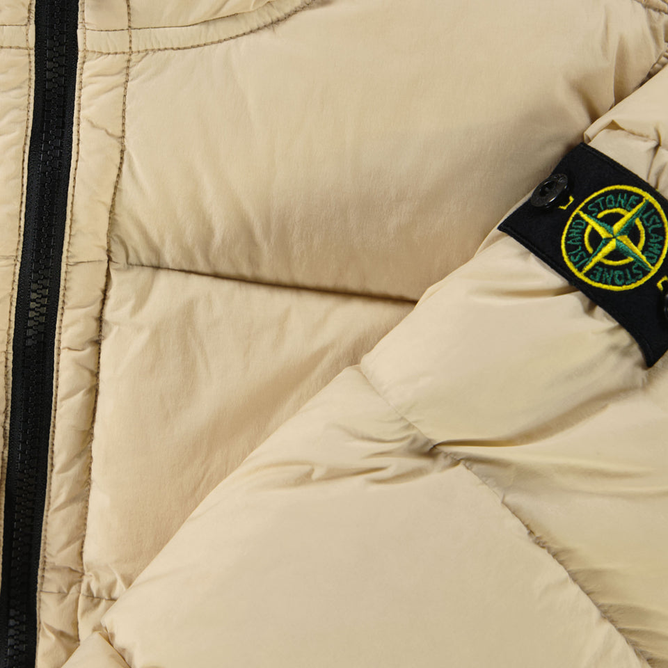 Stone Island Kids Boys Winter Jacket  Beige