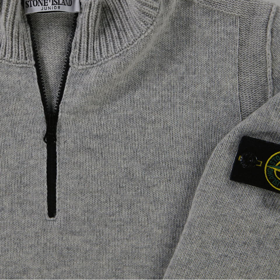 Stone Island Kids Boys Sweater  Gray