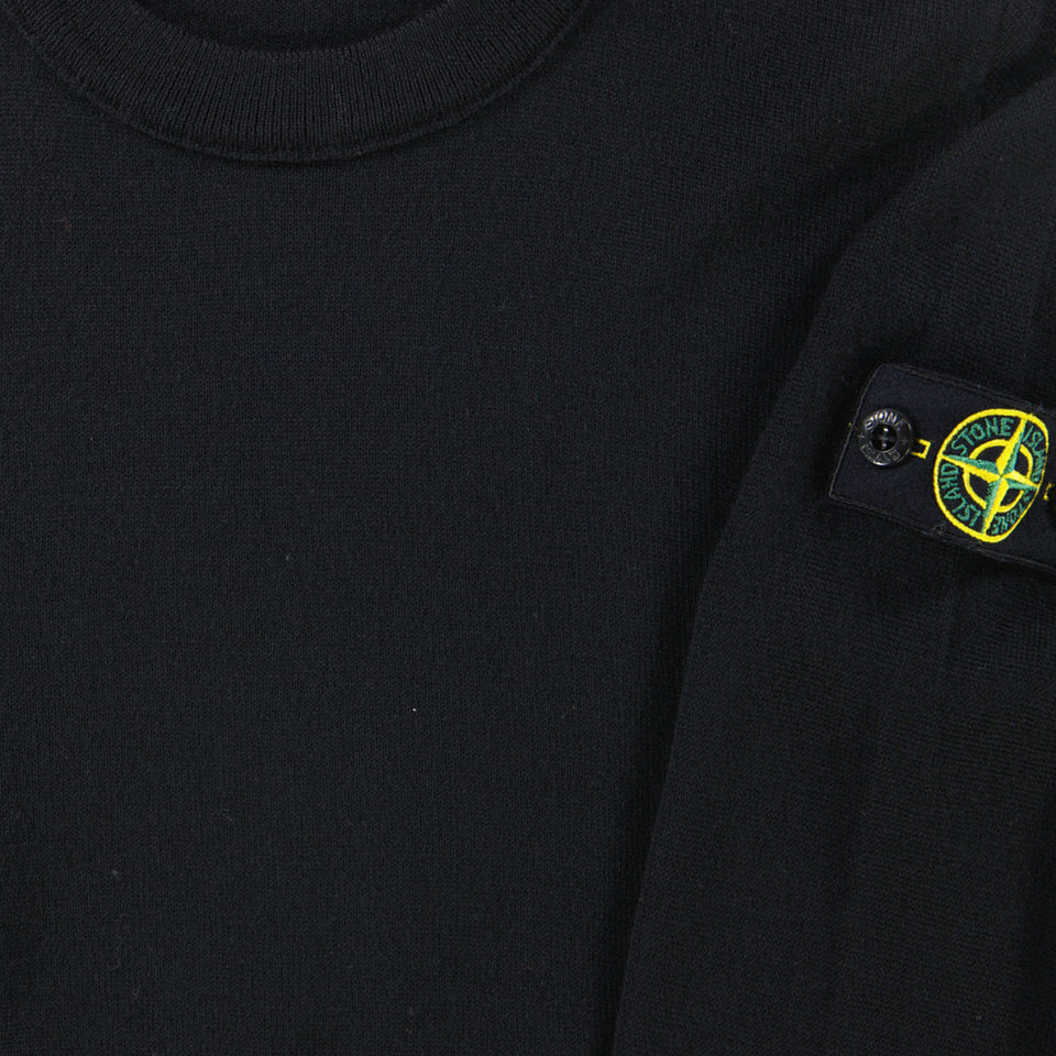 Stone Island Kids Boys Sweater  Black