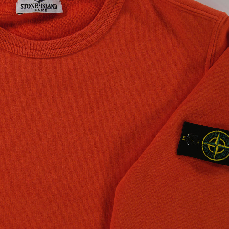 Stone Island Kids Boys Sweater  Red