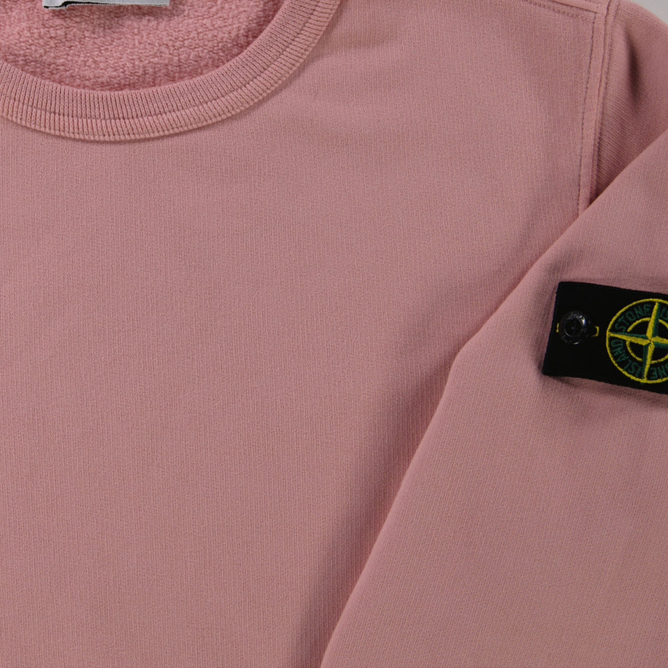 Stone Island Kinder Jongens Trui In Roze
