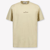 Stone Island Kinder Jongens T-Shirt In Zand