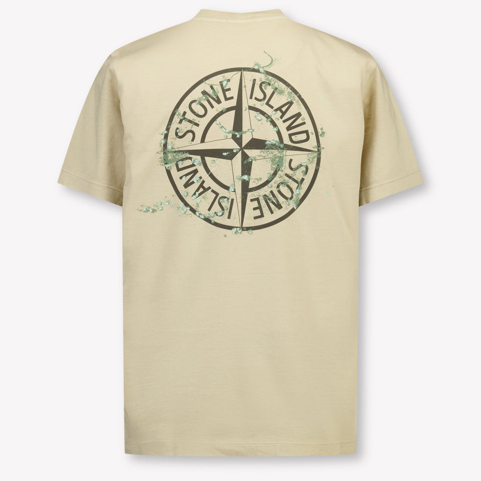 Stone Island Kinder Jongens T-Shirt In Zand