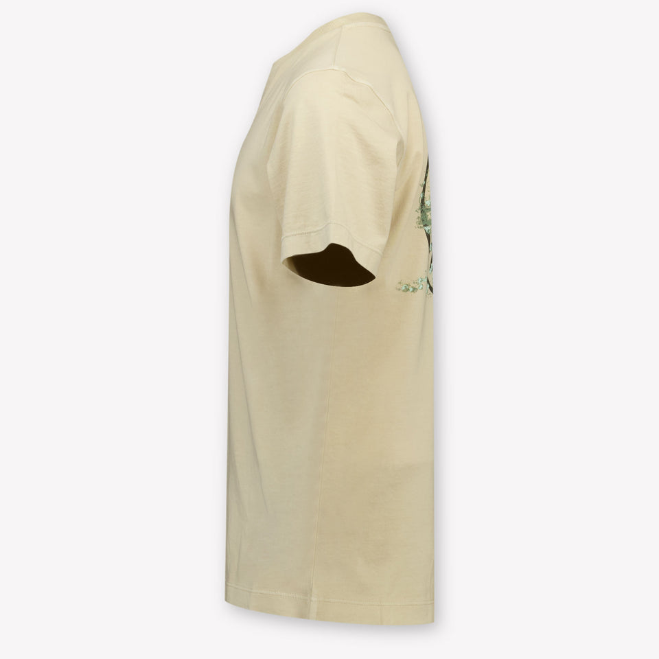 Stone Island Kinder Jongens T-Shirt In Zand