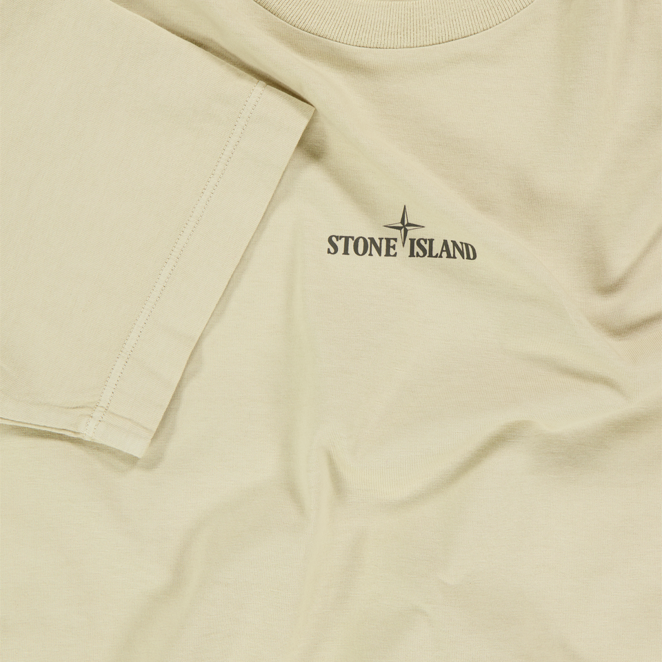 Stone Island Kinder Jongens T-Shirt In Zand