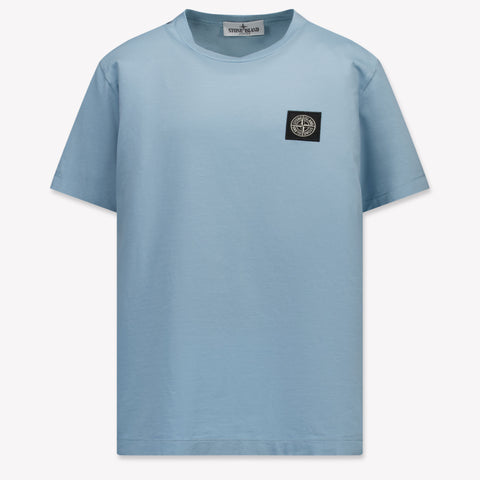 Stone Island Kids Boys  T-Shirt Light Blue