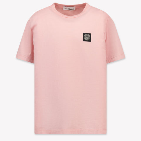 Stone Island Kids Boys  T-Shirt Pink