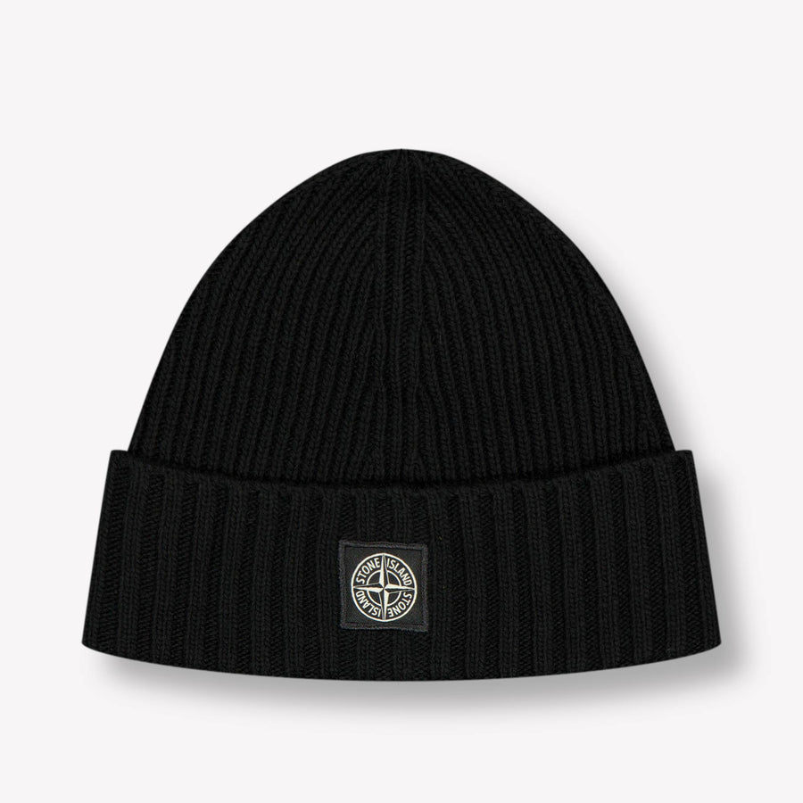 Stone Island Boys Beanie in Black