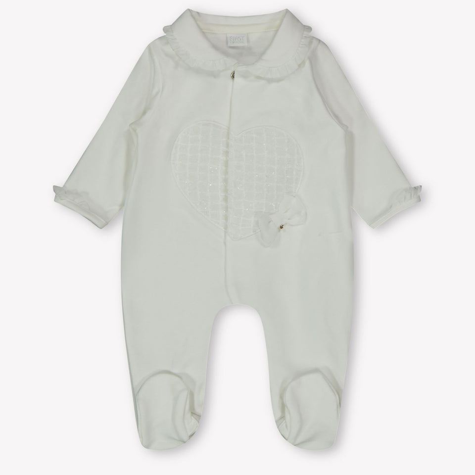 First Baby Girls Playsuit  Offwhite