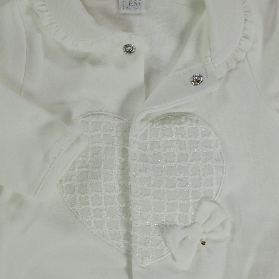First Baby Meisjes Boxpakje In Off White