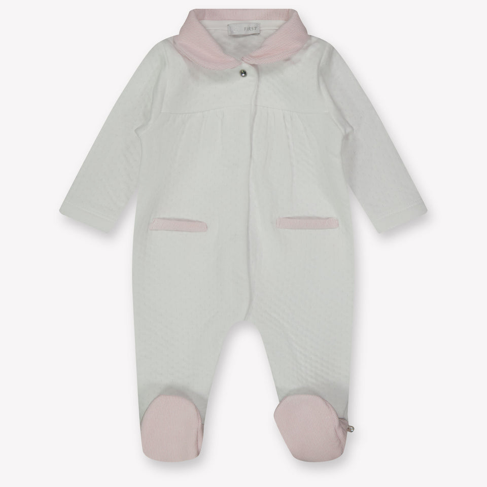 First Baby Girls Playsuit  White
