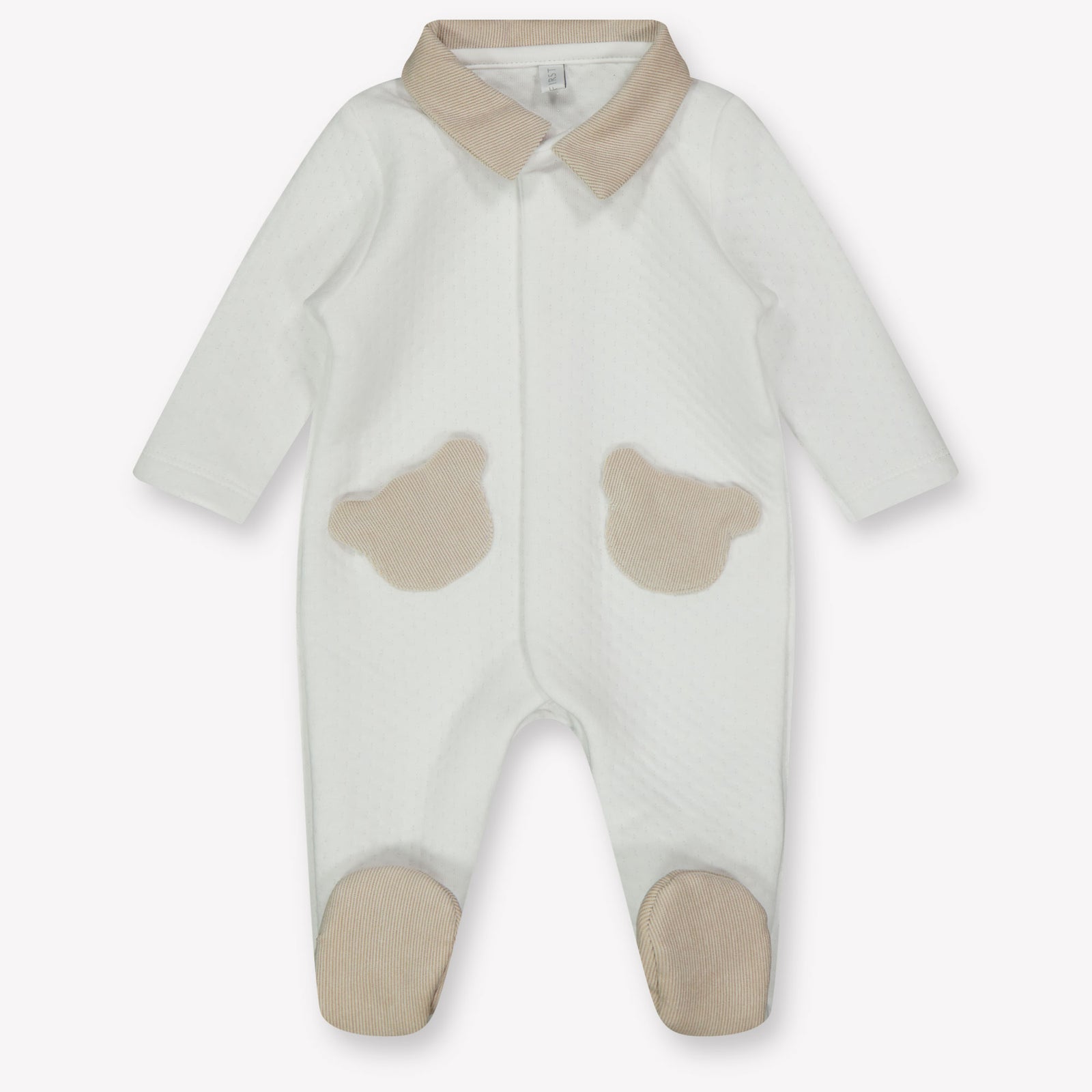 First Baby Boys Playsuit  White