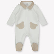 First Baby Boys Playsuit  White
