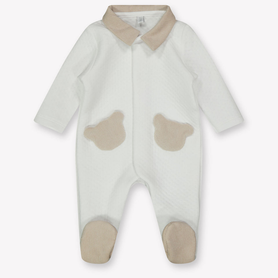 First Baby Boys Playsuit  White