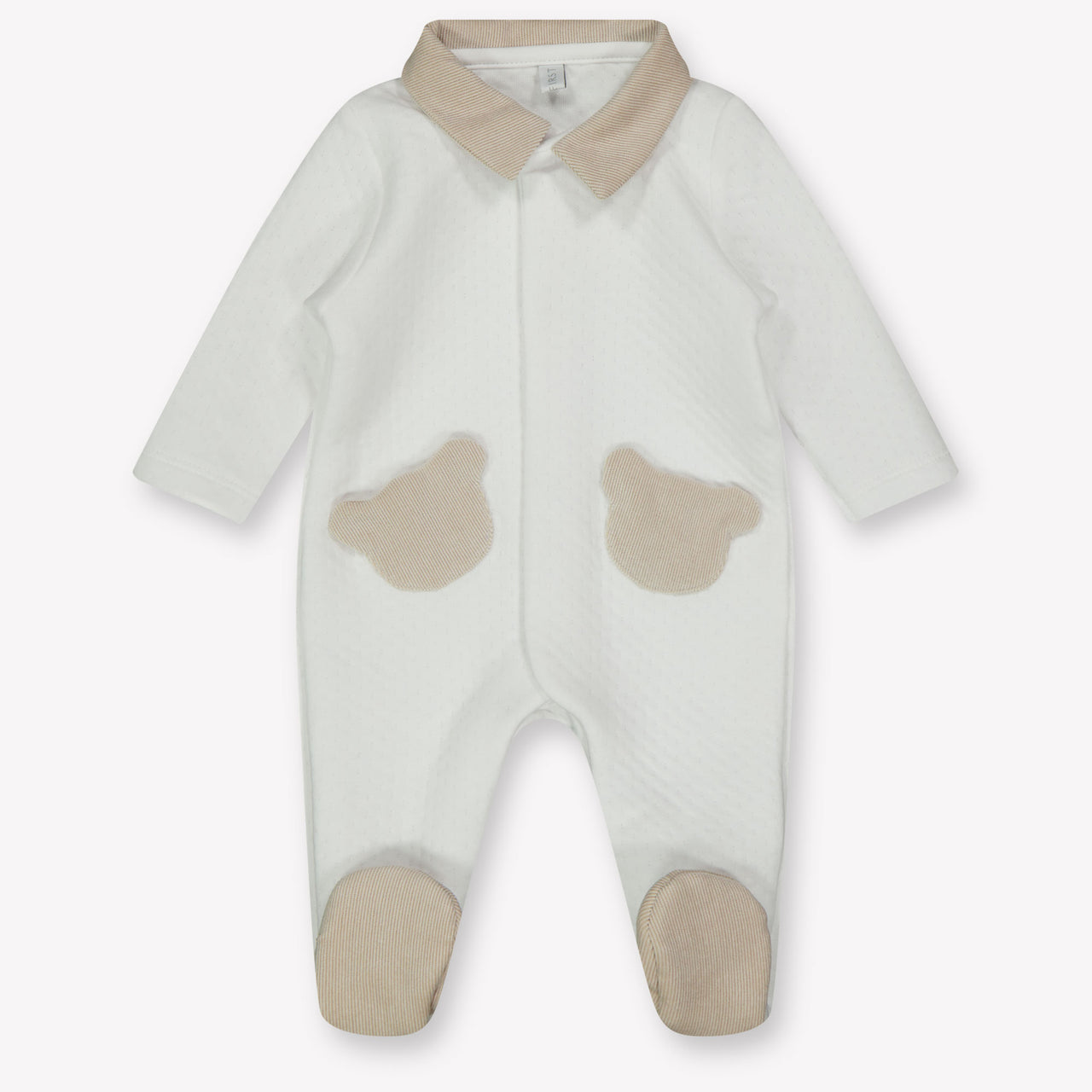 First Baby Boys Playsuit  White