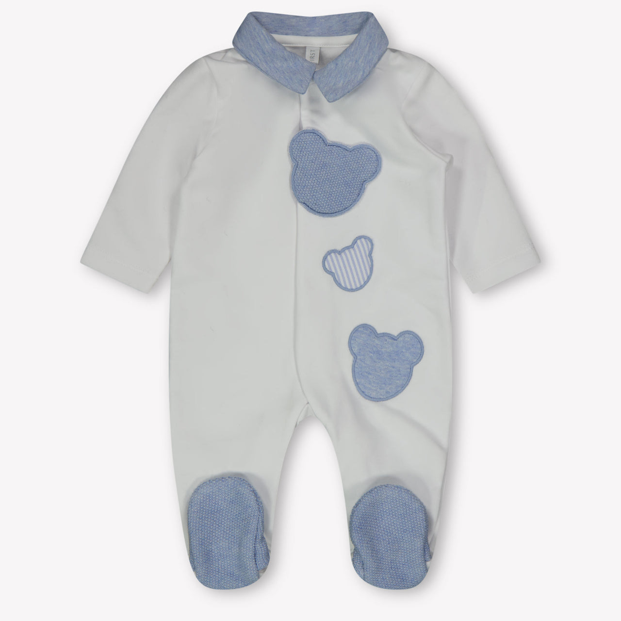 First Baby Boys Playsuit  White