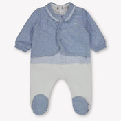 First Baby Boys Playsuit  Light Blue