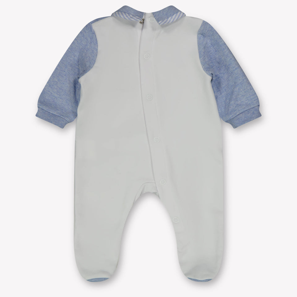 First Baby Boys Playsuit  Light Blue
