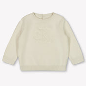 Calvin Klein Baby Unisex Trui In Ecru