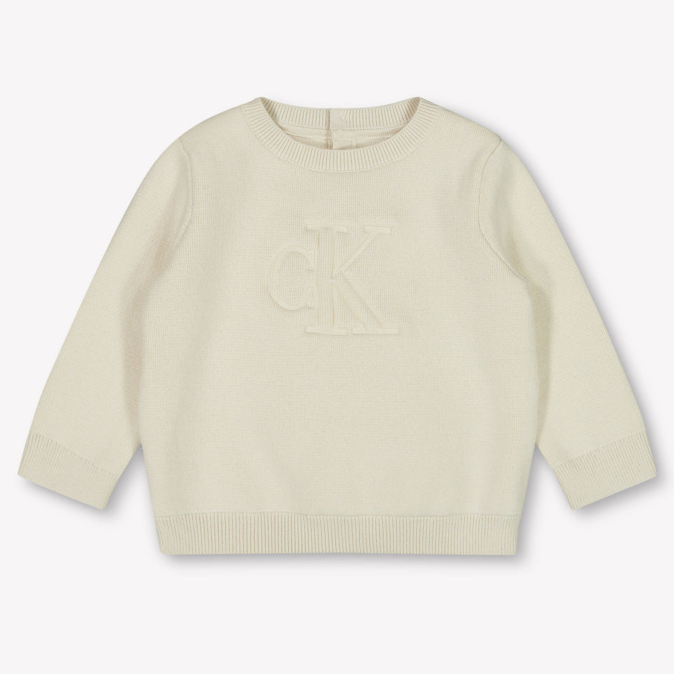 Calvin Klein Baby Unisex Trui In Ecru