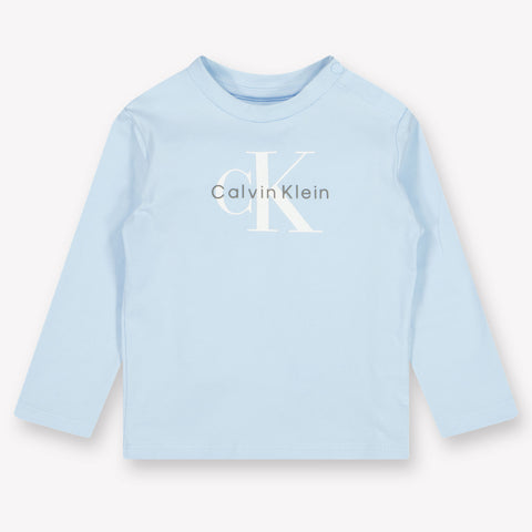 Calvin Klein Baby Unisex T-Shirt  Light Blue