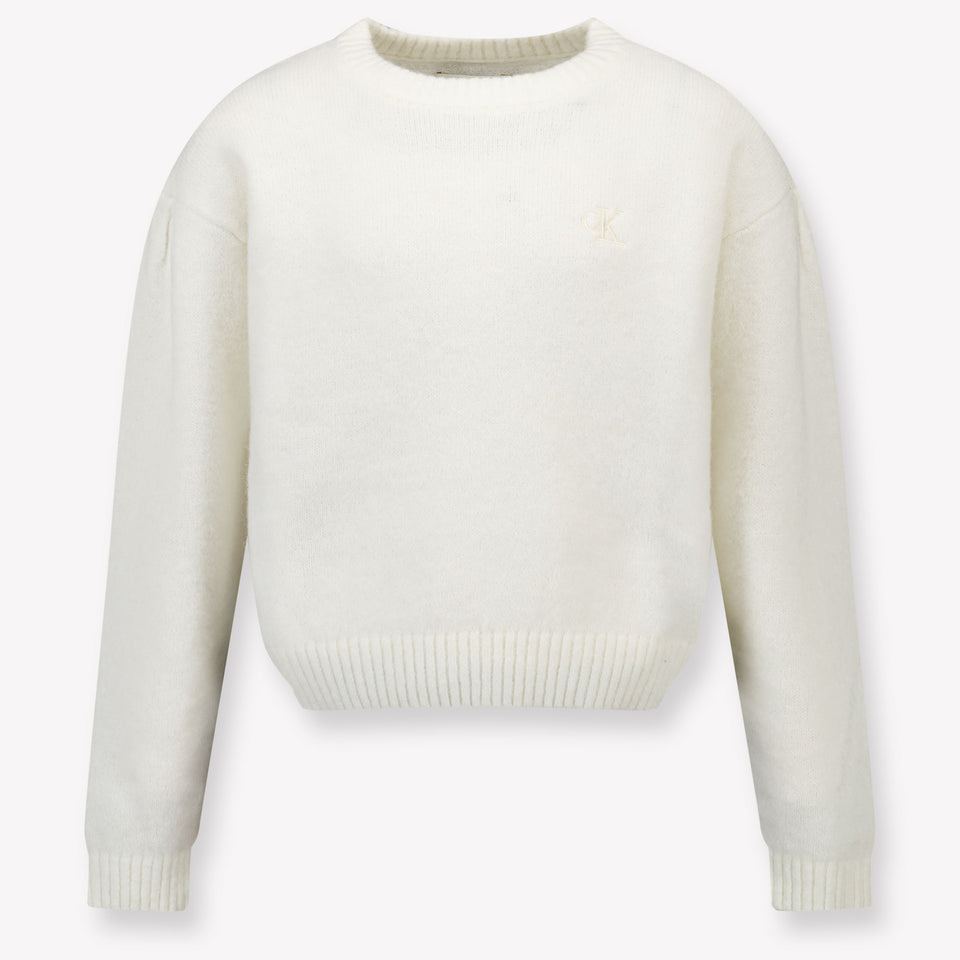 Calvin Klein Kinder Meisjes Trui In Off White