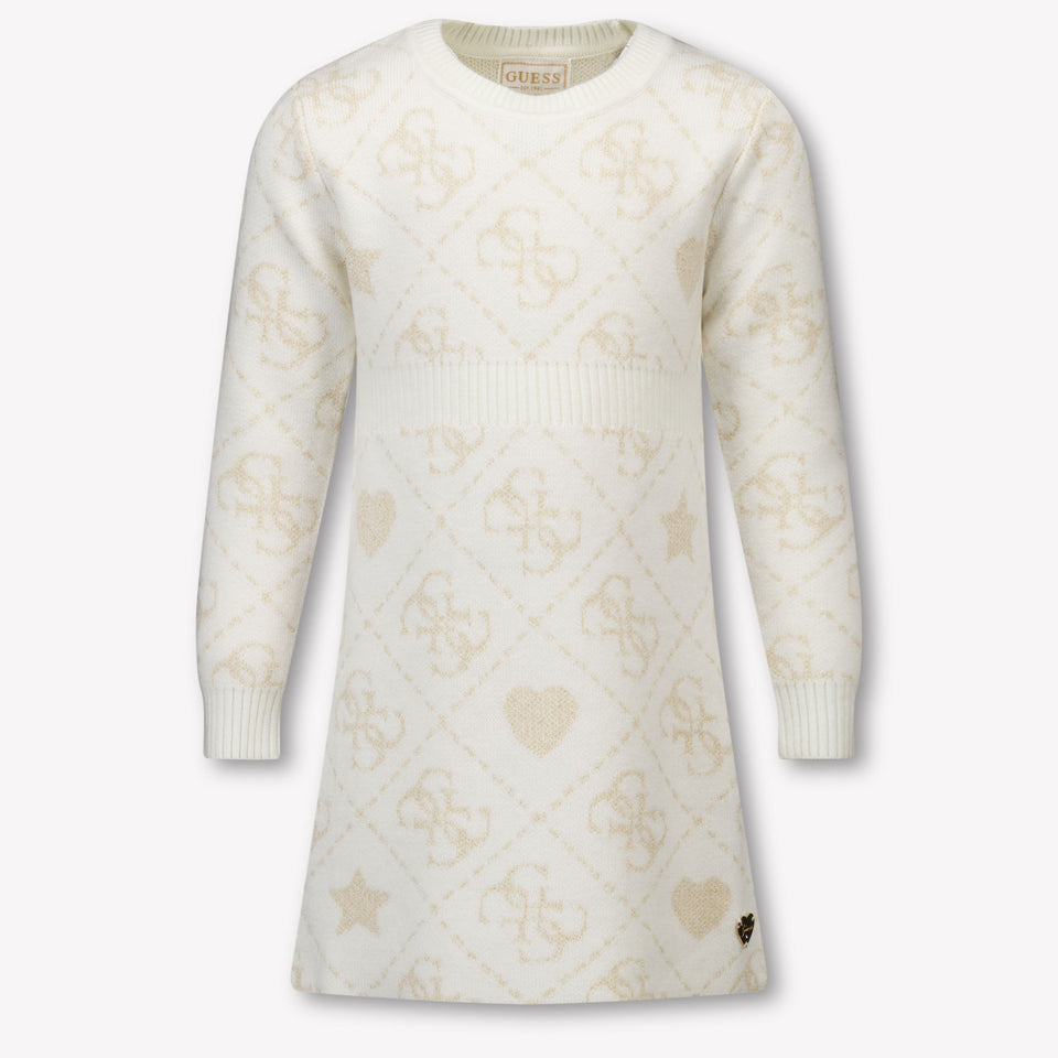 Guess Kids Girls Dress Offwhite