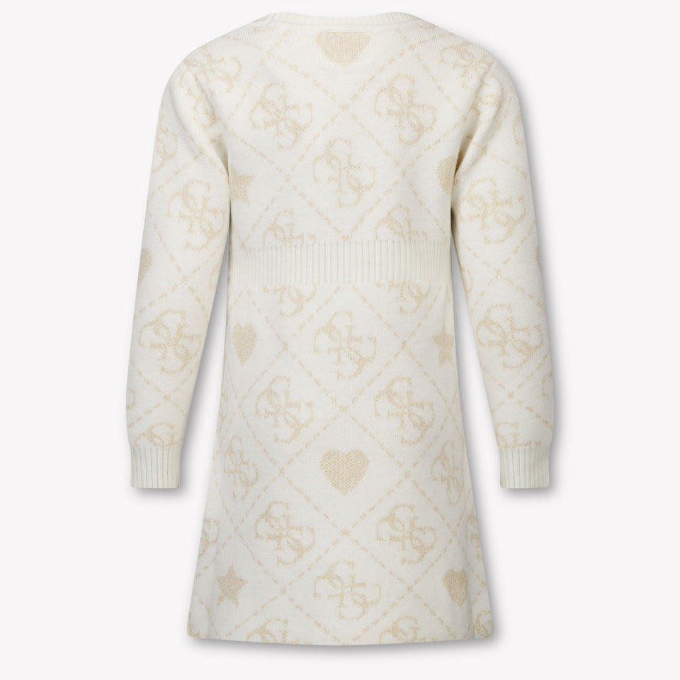 Guess Kids Girls Dress Offwhite