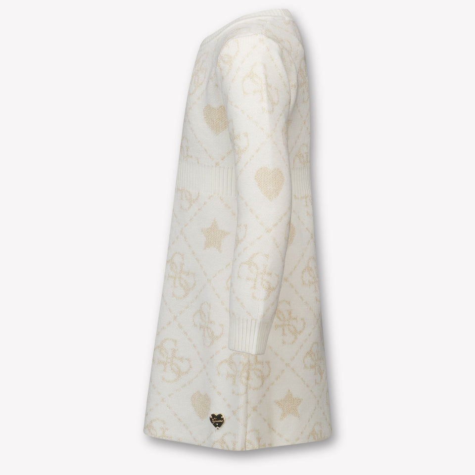 Guess Kids Girls Dress Offwhite
