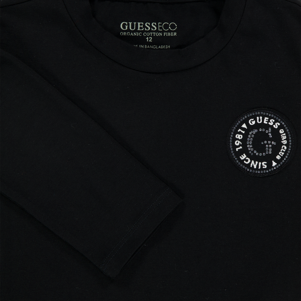 Guess Kids Girls  T-Shirt Black