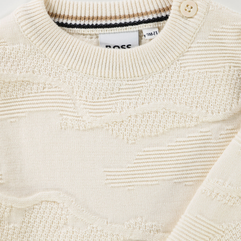 Boss Baby Jongens Trui In Off White