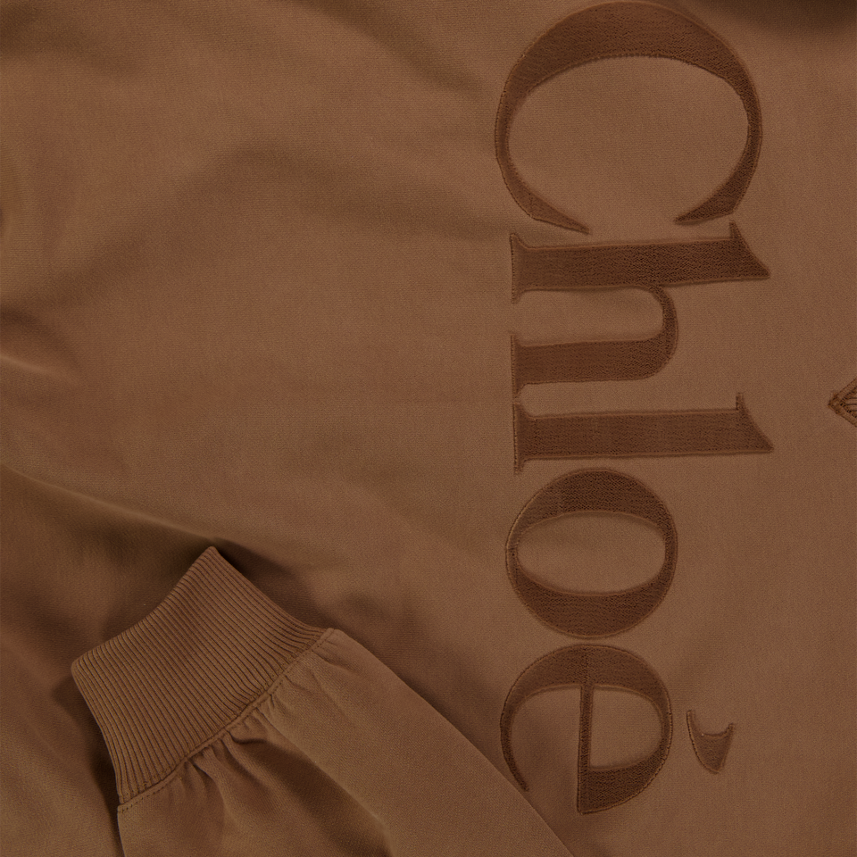 Chloe Kids Girls Sweater Light Brown