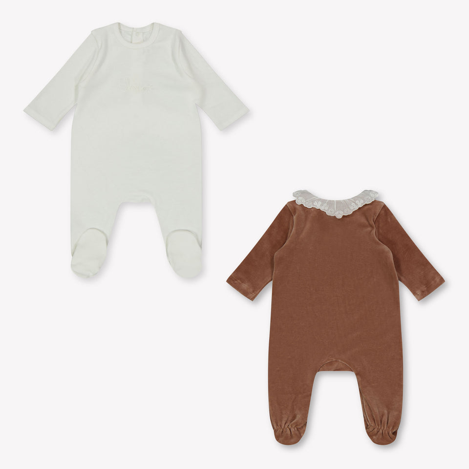 Chloe Baby Girls Playsuit  Light Brown