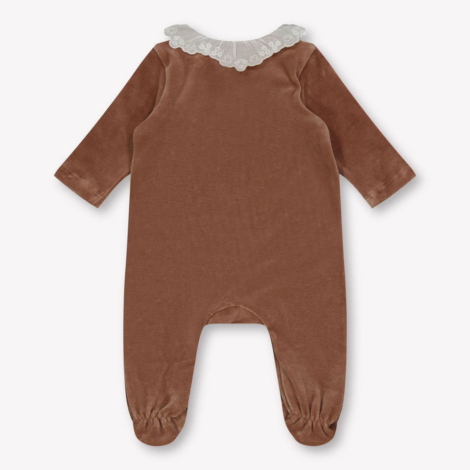 Chloe Baby Girls Playsuit  Light Brown