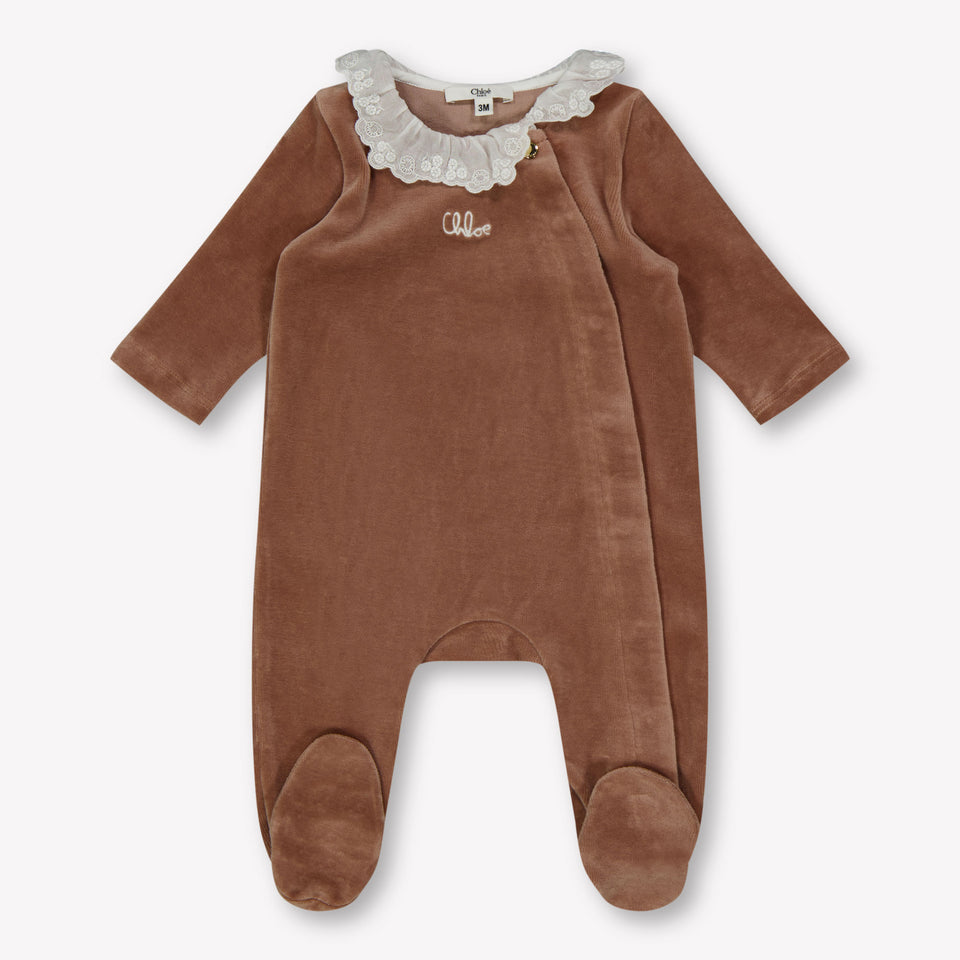 Chloe Baby Girls Playsuit  Light Brown