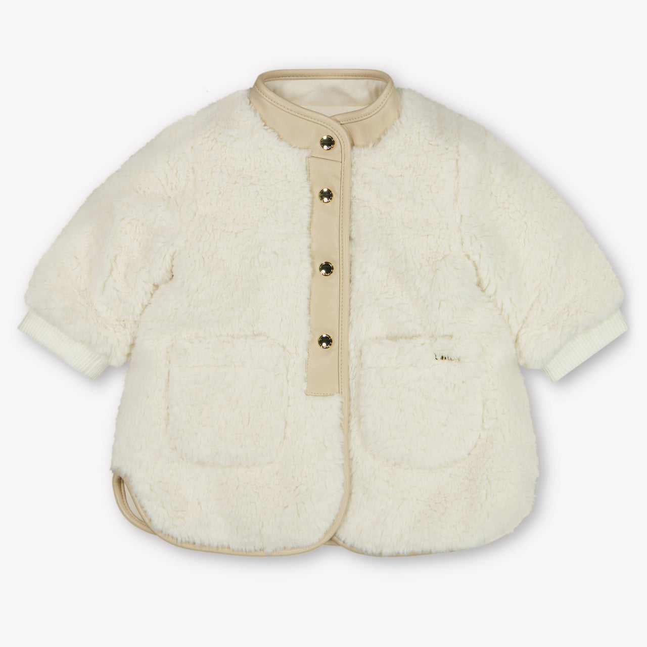 Chloe Baby Meisjes Faux Fur Jas in Offwhite